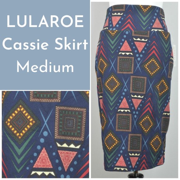 LulaRoe Ethnic Print Cassie Skirt Medium - Picture 1 of 3